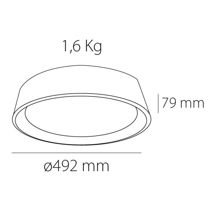 Rigel Blanco Haya ø492 mm - Imagen 5