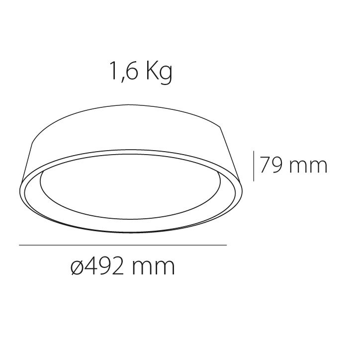 Rigel Blanco ø492 mm - Imagen 3